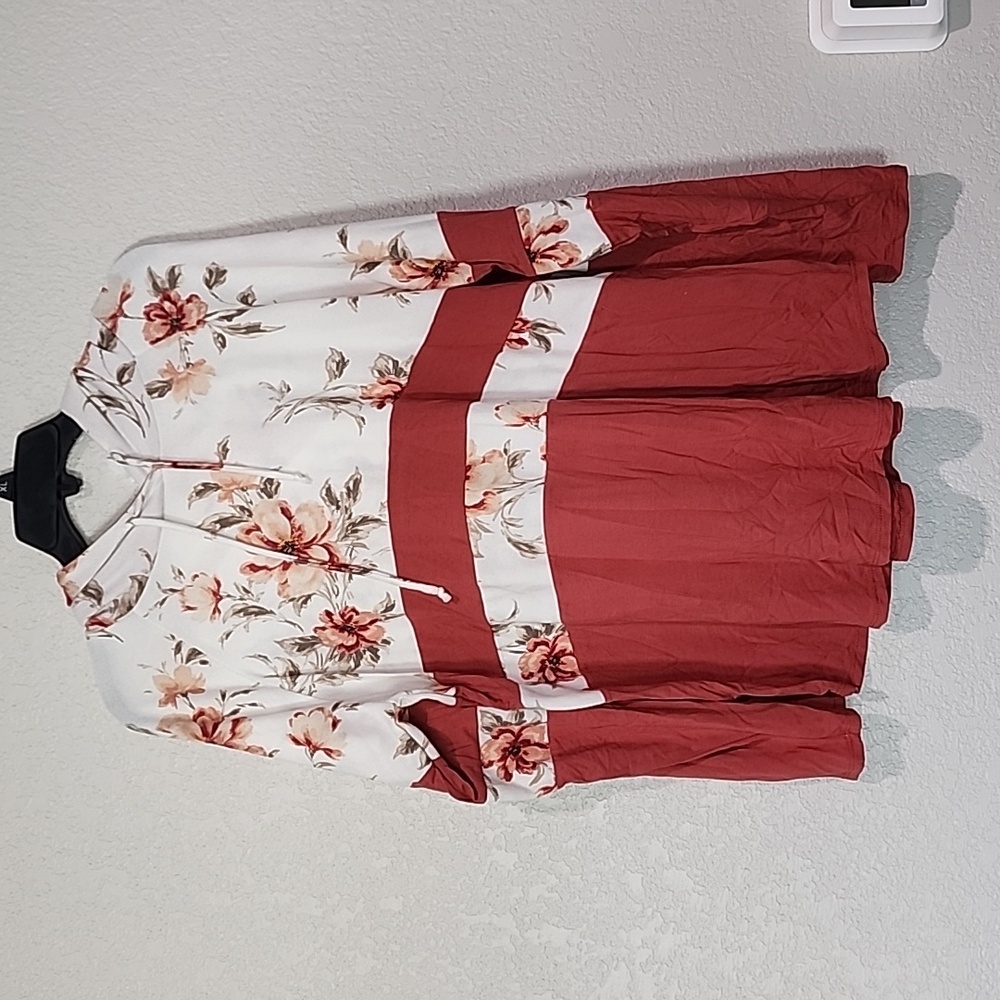 Flower long sleeve hoodie